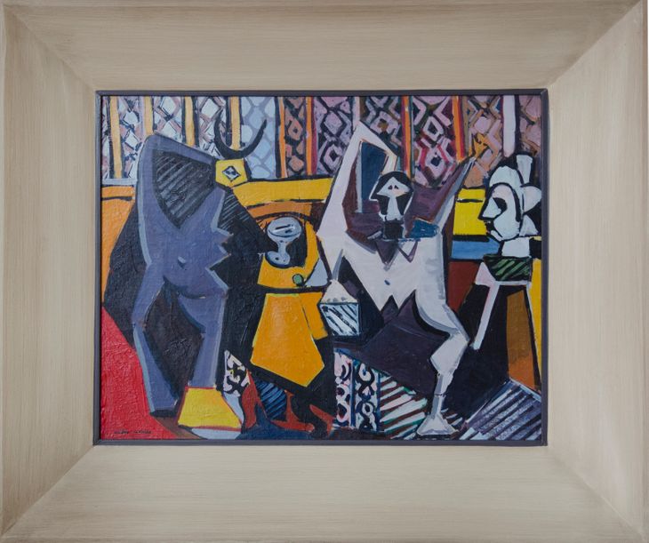 Dve figúry v interiéri - 1