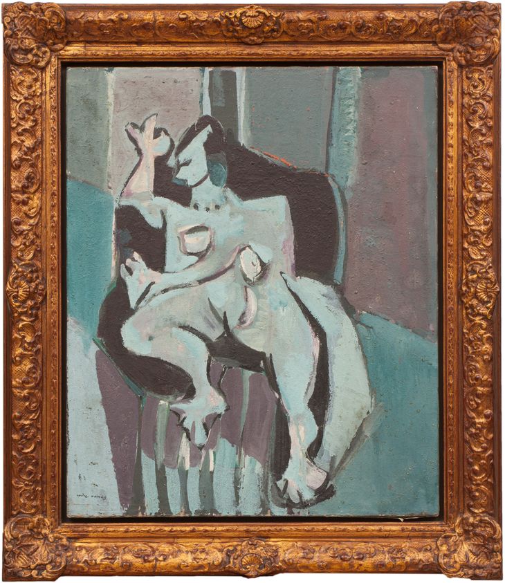 Sediaca žena v kresle - 1